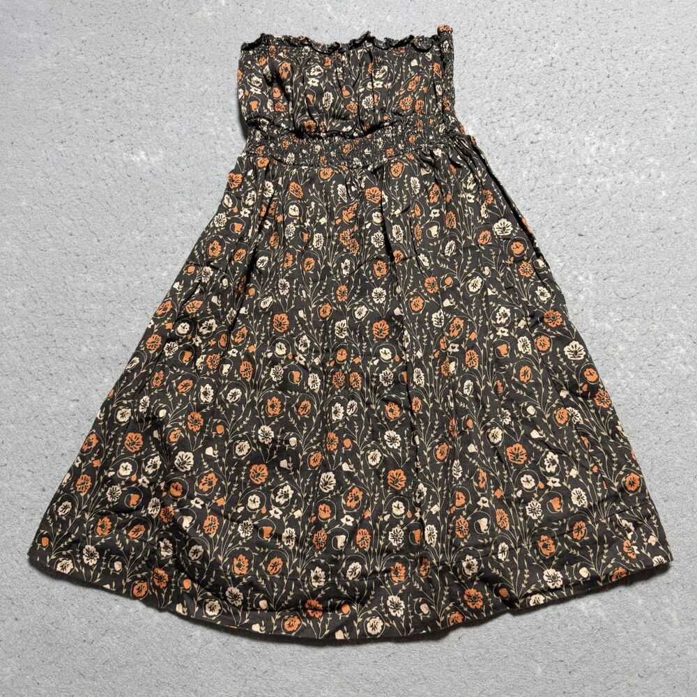 Free People Mini Dress Women’s Size 2 Bohemian-Style Floral Print Strapless